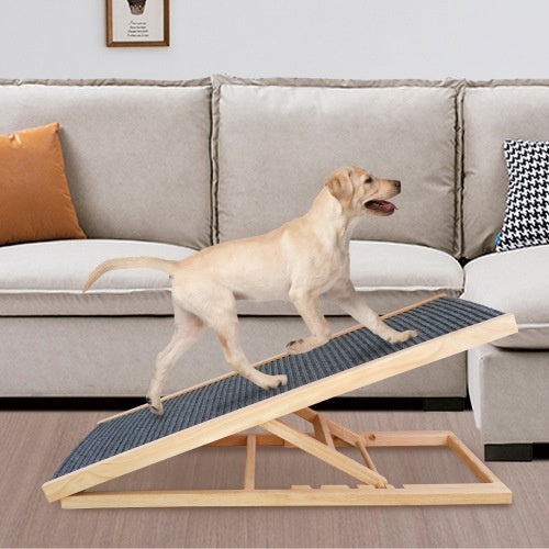 Dog Bed Ramp, Extra Wide For Excellent Traction, Pet Ramp For Small Dogs To Get On The Sofa Car